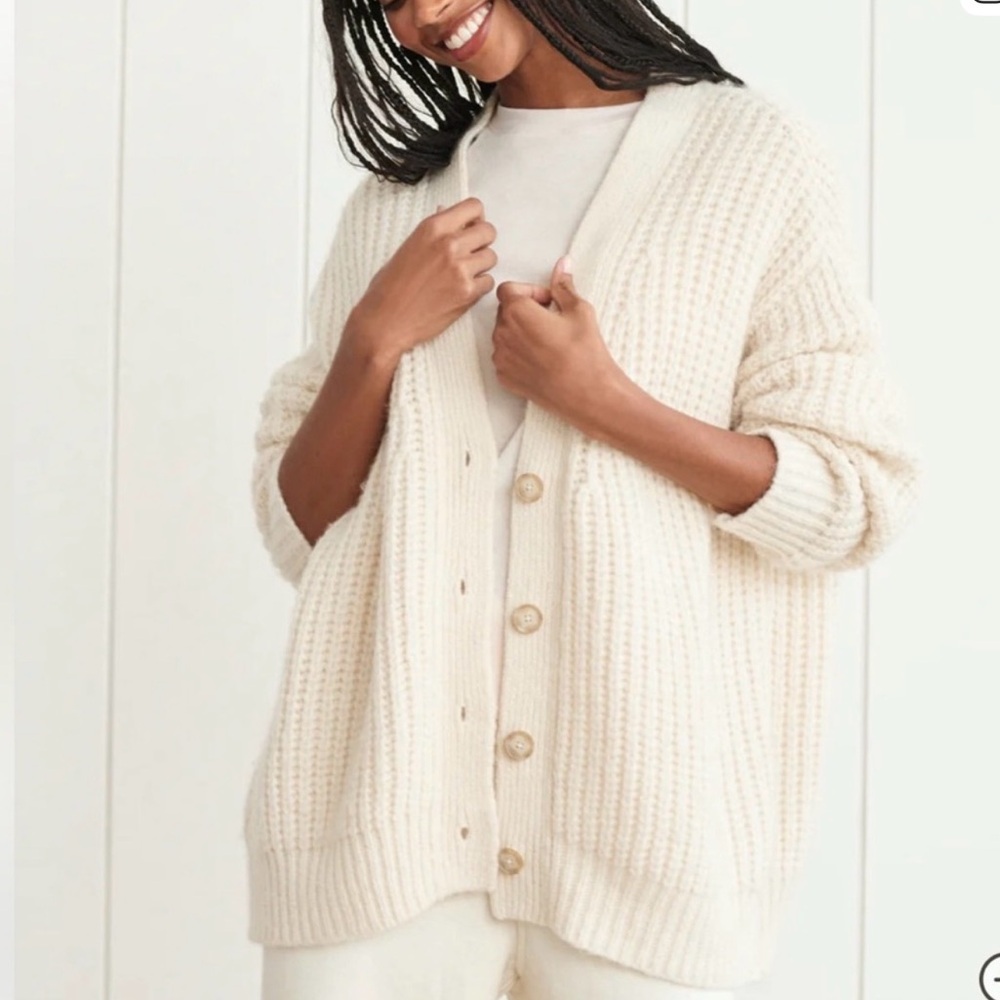Jenni Kayne Cream Aplaca Cocoon Cardigan